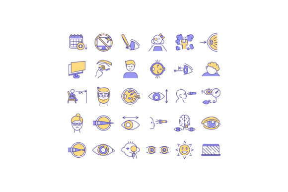 Eye Health RGB Icons: Graphics for Sellers