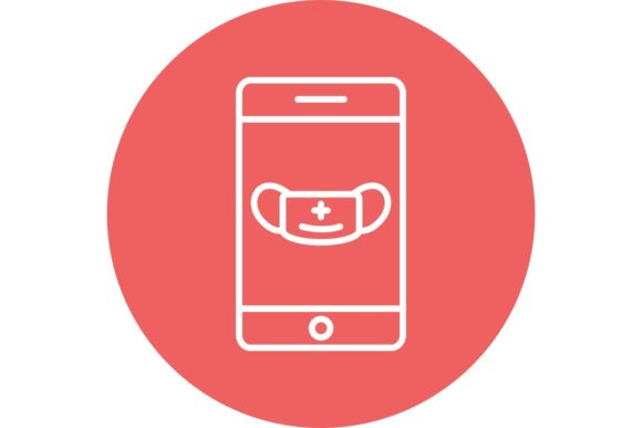 Medical Aid Line Circle Icon Graphics & Icons