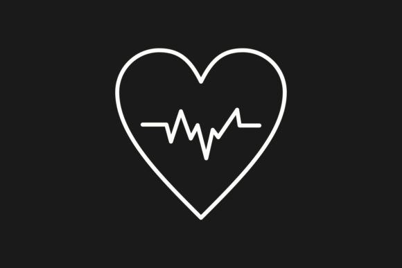 Medical Care Line Inverted Icon Design: Graphics & Icons
