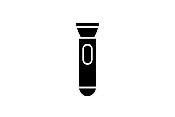 Medical Torch Light Glyph Icon Design: Graphics and Icons