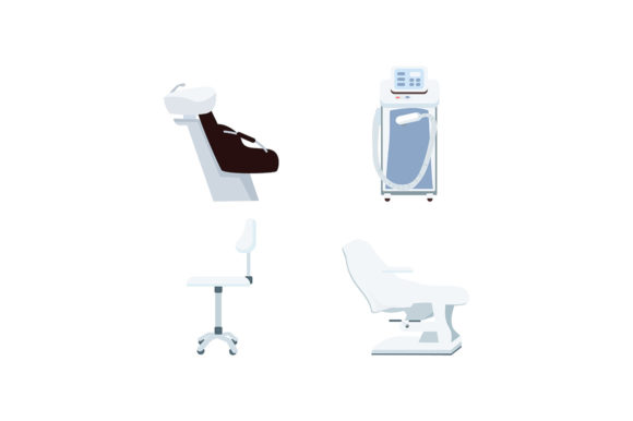 Reviewing the Beauty Salon Equipment Flat Object Set