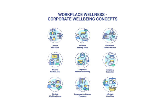 Reviewing Workplace Wellness Icons for Embroidery